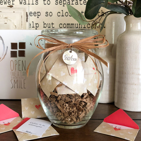 Antique Hearts Jar of Notes